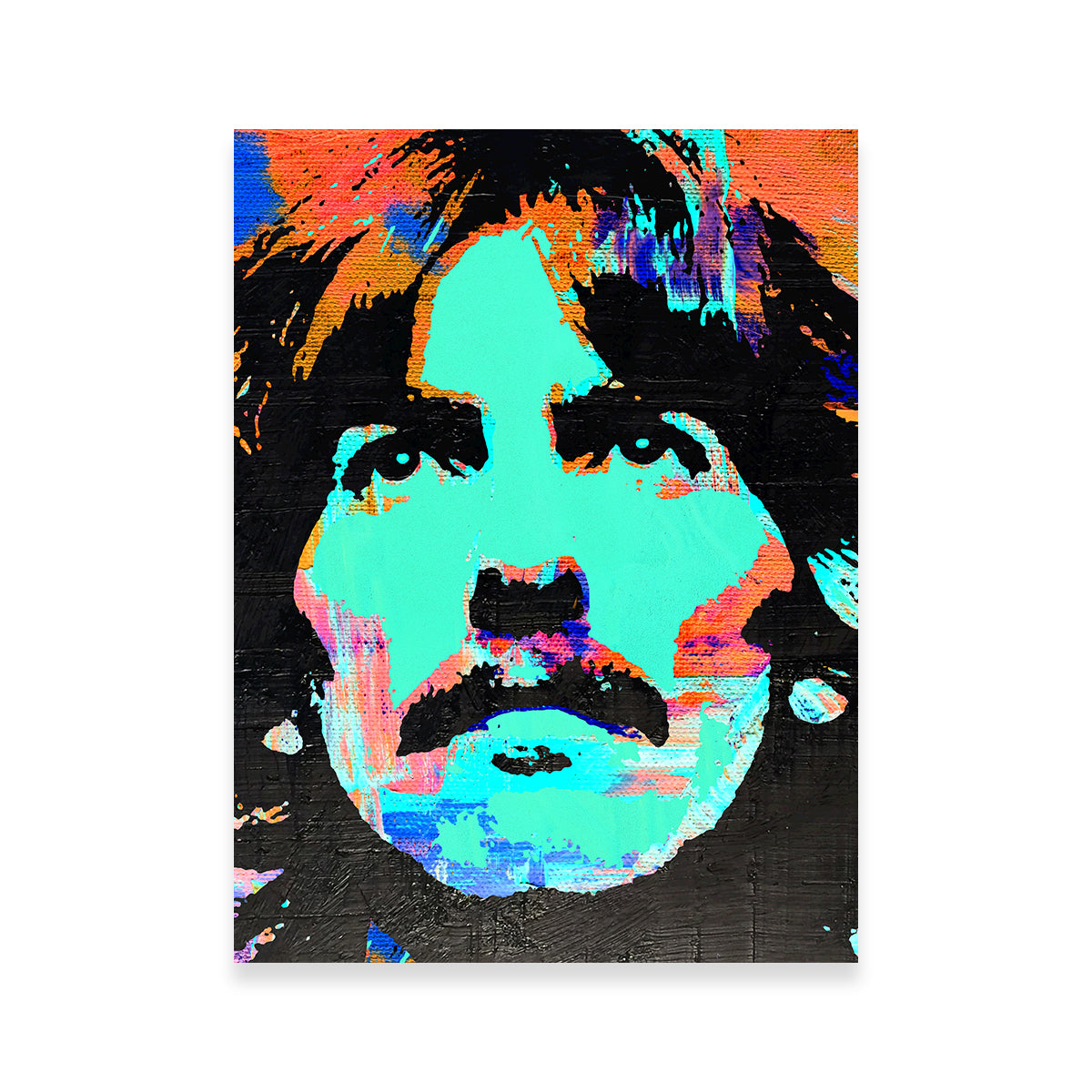 Gorgeous George Harrison Green Wall Art by Stephen Chambers