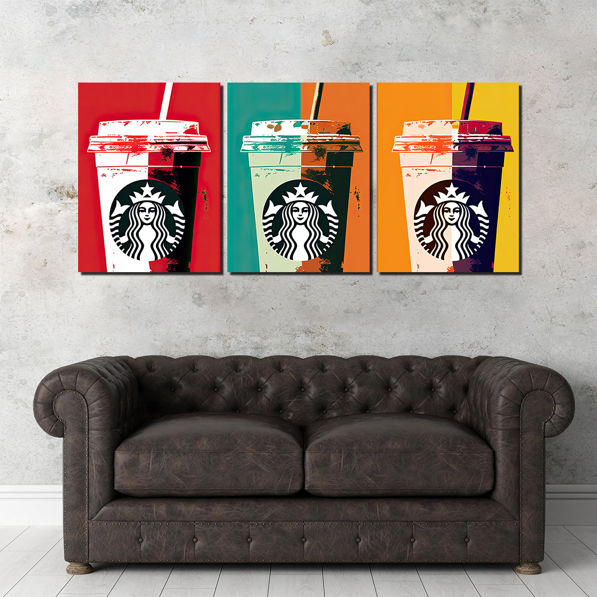 Stunning Starbucks Warhol Inspired Wall Art by Ralph & Laura Design