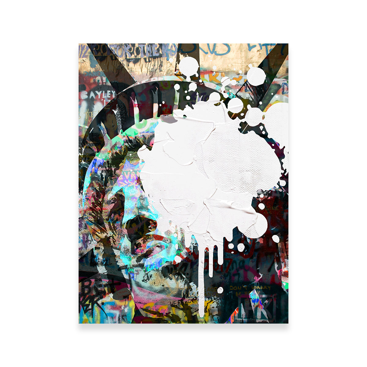 Liberty Heavy Graffiti Wall Art by Stephen Chambers - Museum-Quality Canvas