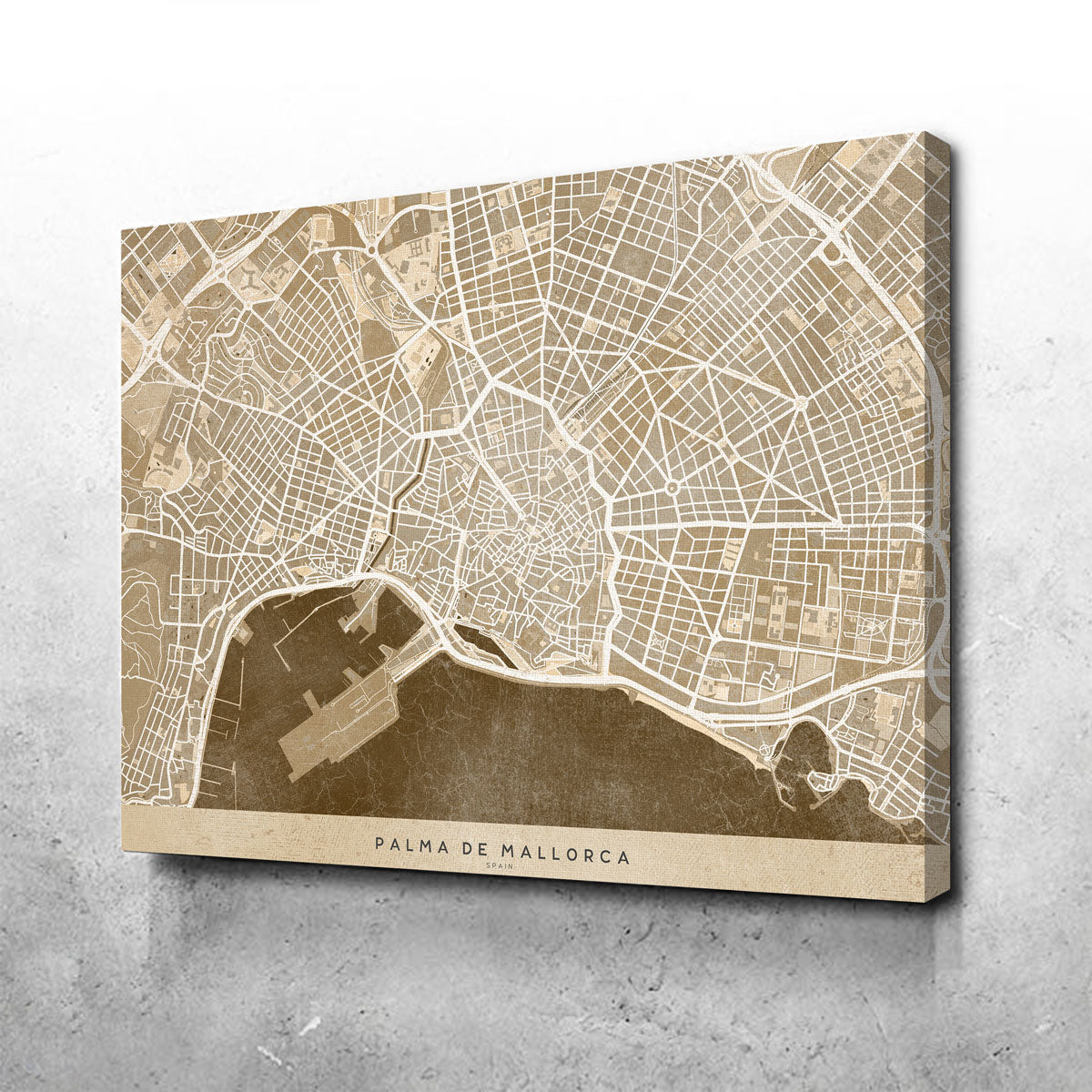 Exquisite Palma De Mallorca Map Wall Art by Blursbyai