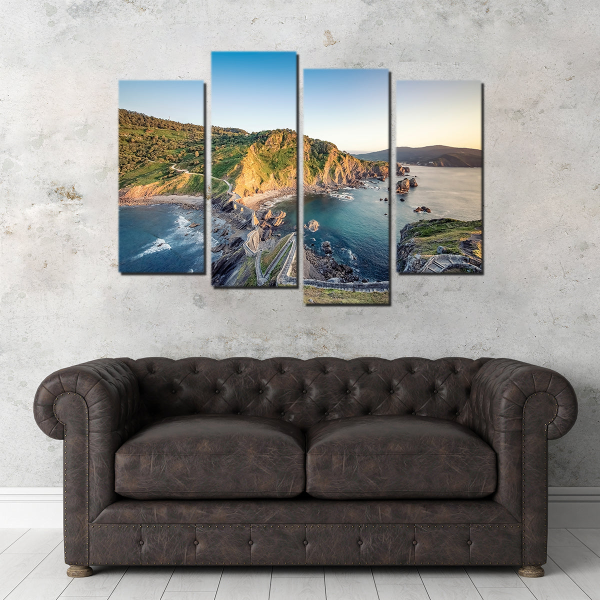 Gaztelugatxe Wall Art by Manjik Pictures - Museum Quality Canvas Print