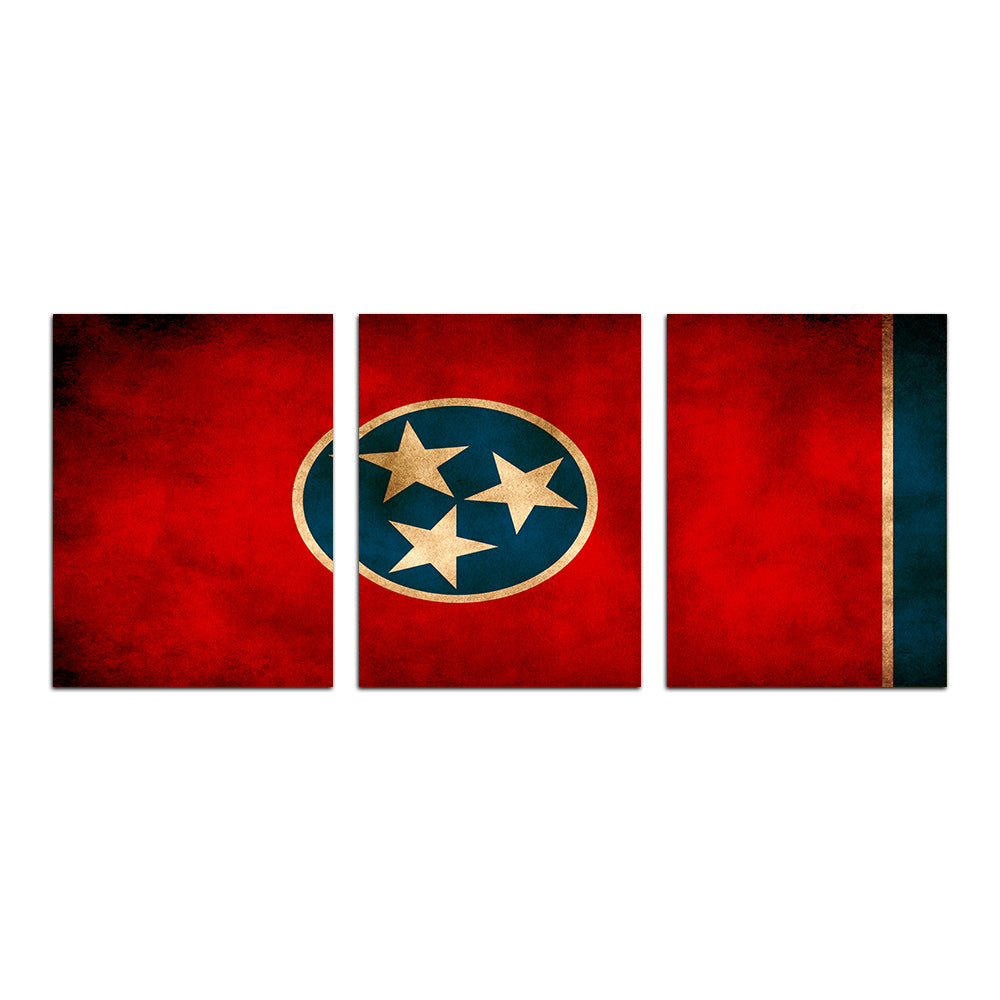 Vintage Tennessee Flag Grunge Wall Art for Stunning Home Decor