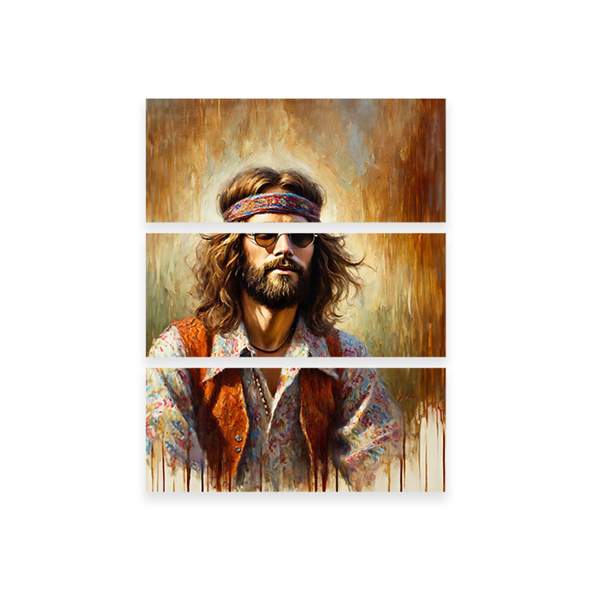 Unique A Hippie Man Wall Art for Stunning Home Decor