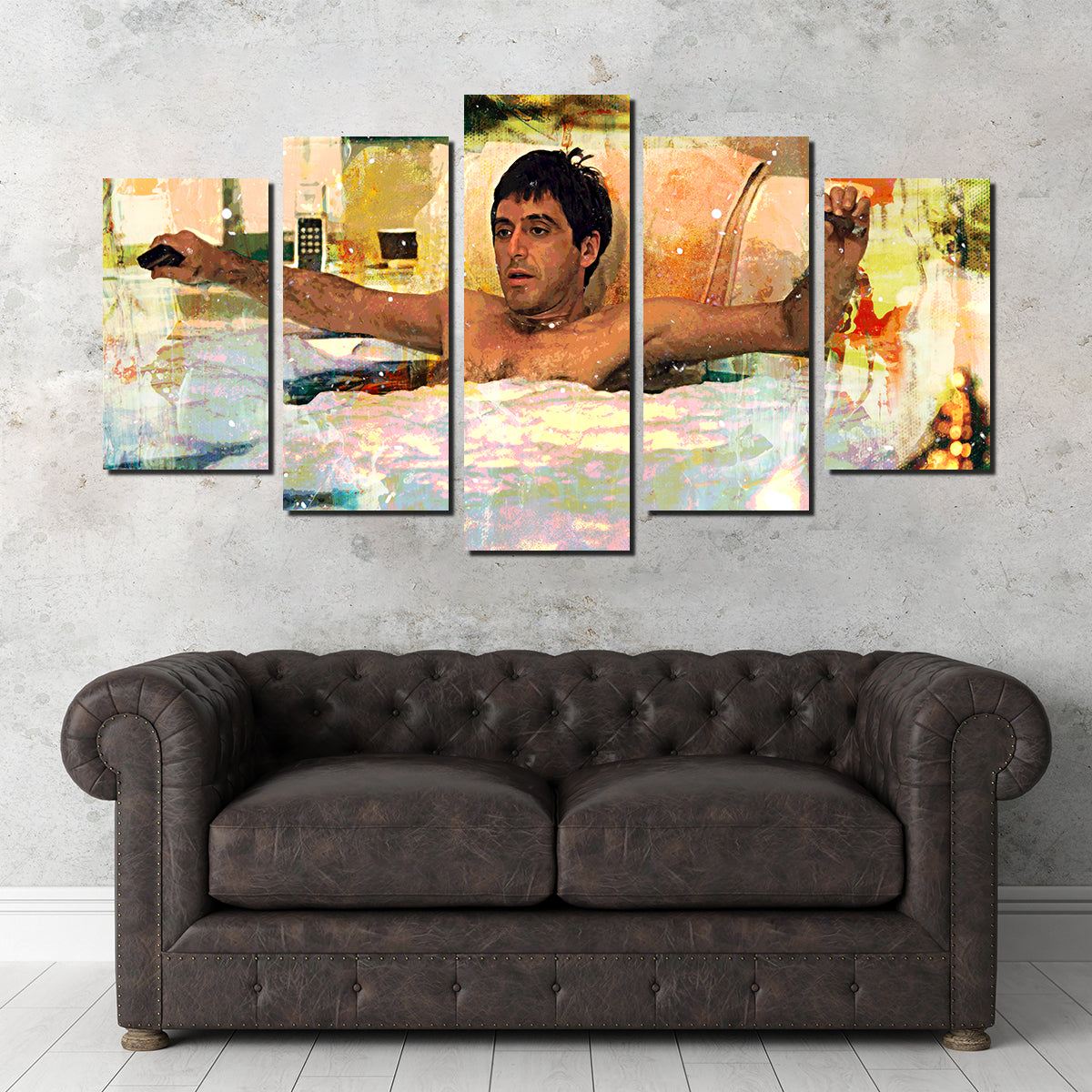 Scarface Bathtub High - Quality Wall Art for Home Decor