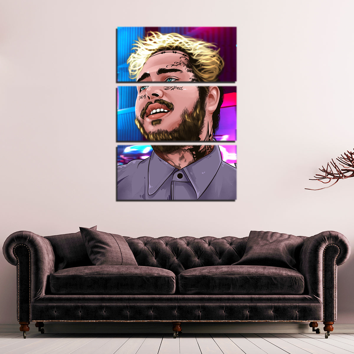 Retro Post Malone Wall Art: A Stunning Decor Piece