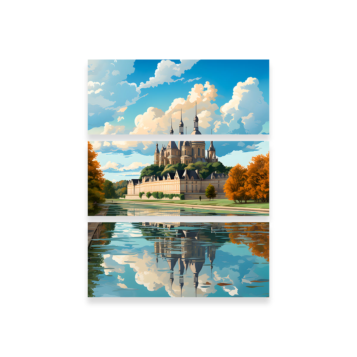 Exquisite France - Chambord Castle Wall Art by Valth Graphics
