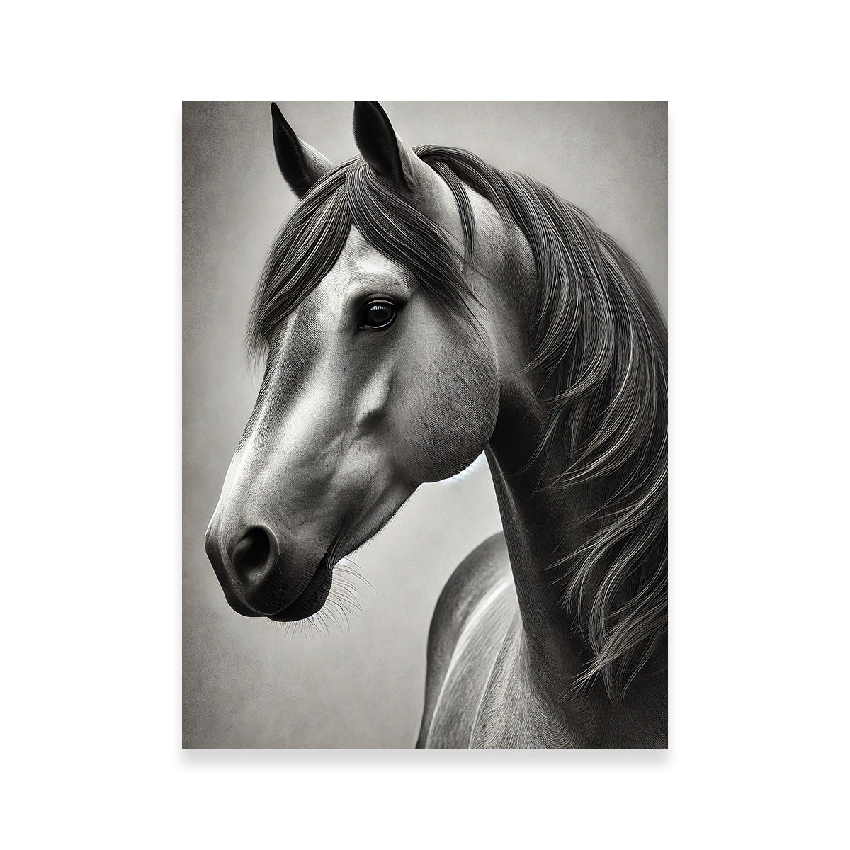 Stunning Grayscale Quarter Horse Wall Art for Your Home Decor