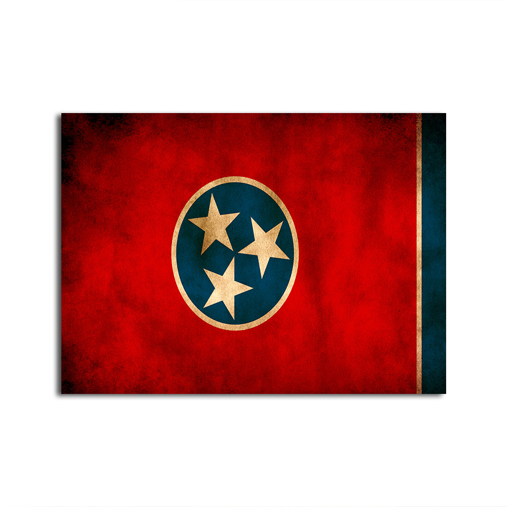 Vintage Tennessee Flag Grunge Wall Art for Stunning Home Decor