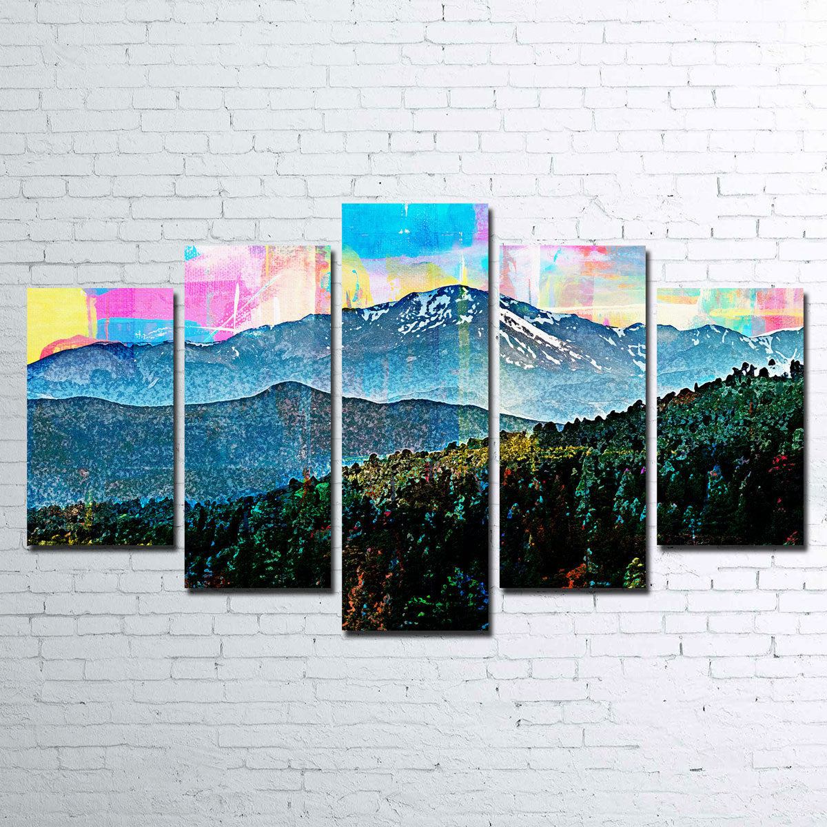 Stunning Abstract Pikes Peak Wall Art for Your Home Decor
