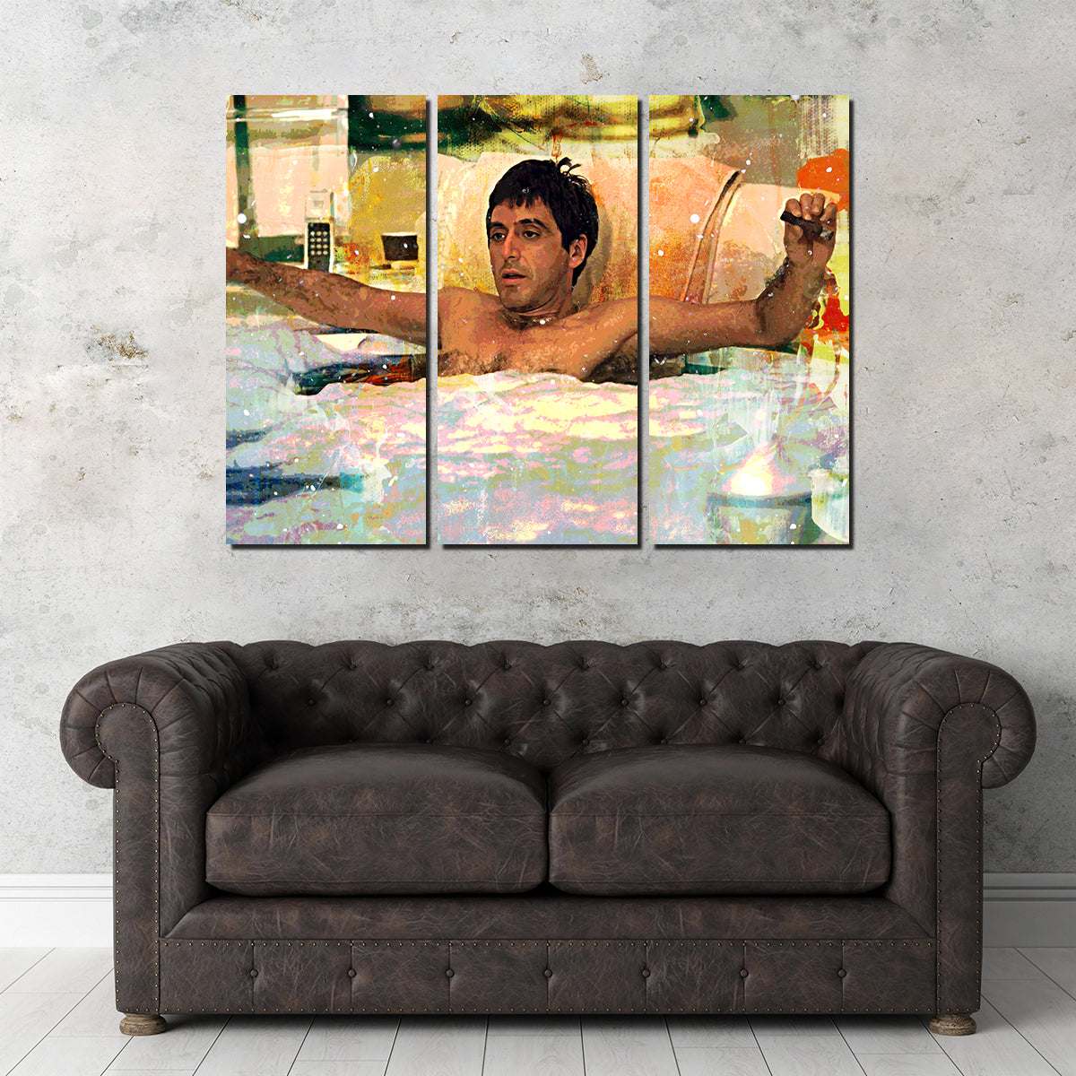 Scarface Bathtub High - Quality Wall Art for Home Decor