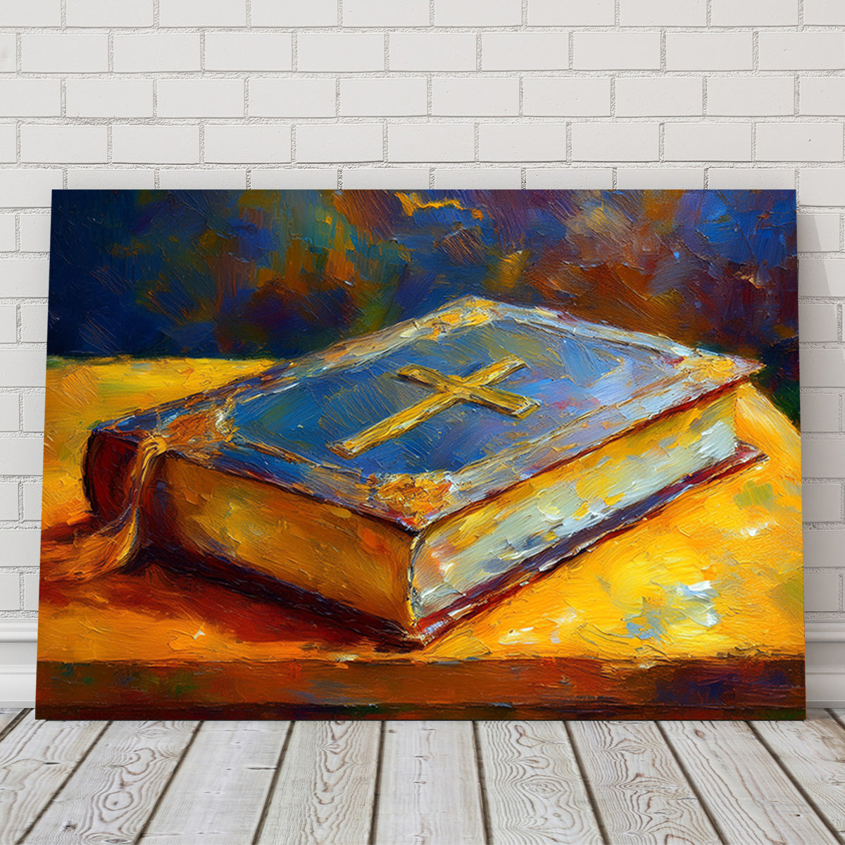 Exquisite The Bible Wall Art with Sustainable Wood Frame