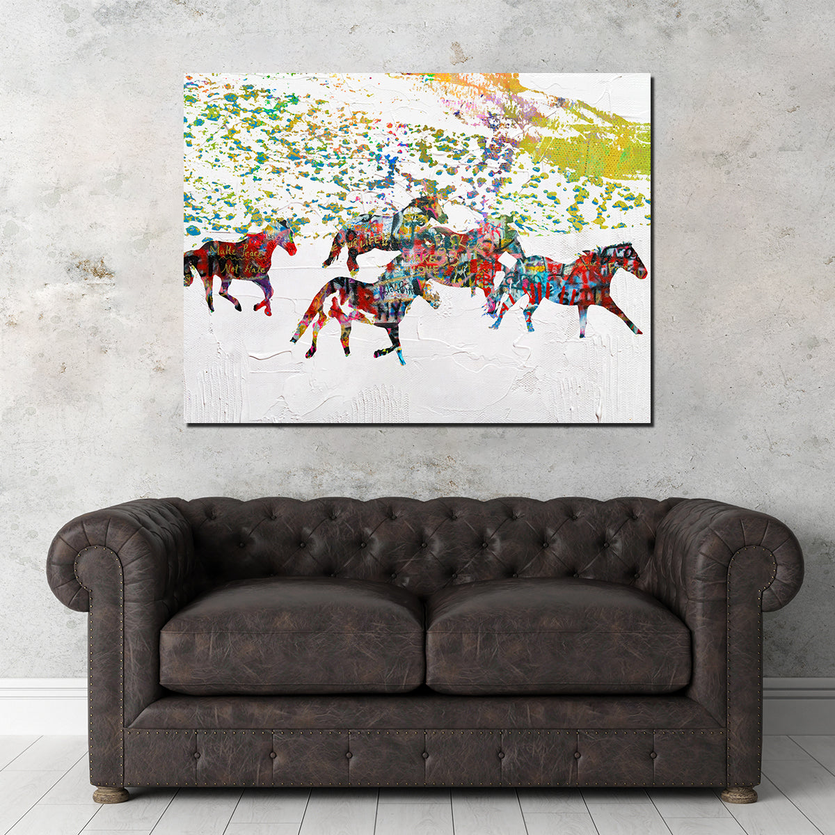 Exquisite Peace Horse in the Snow Wall Art by Stephen Chambers