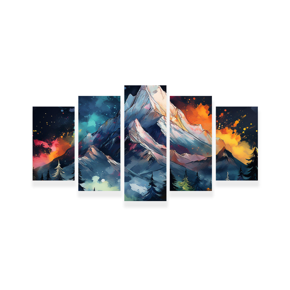 Exquisite Dark Colored Mountain Wall Art for Stunning Decor