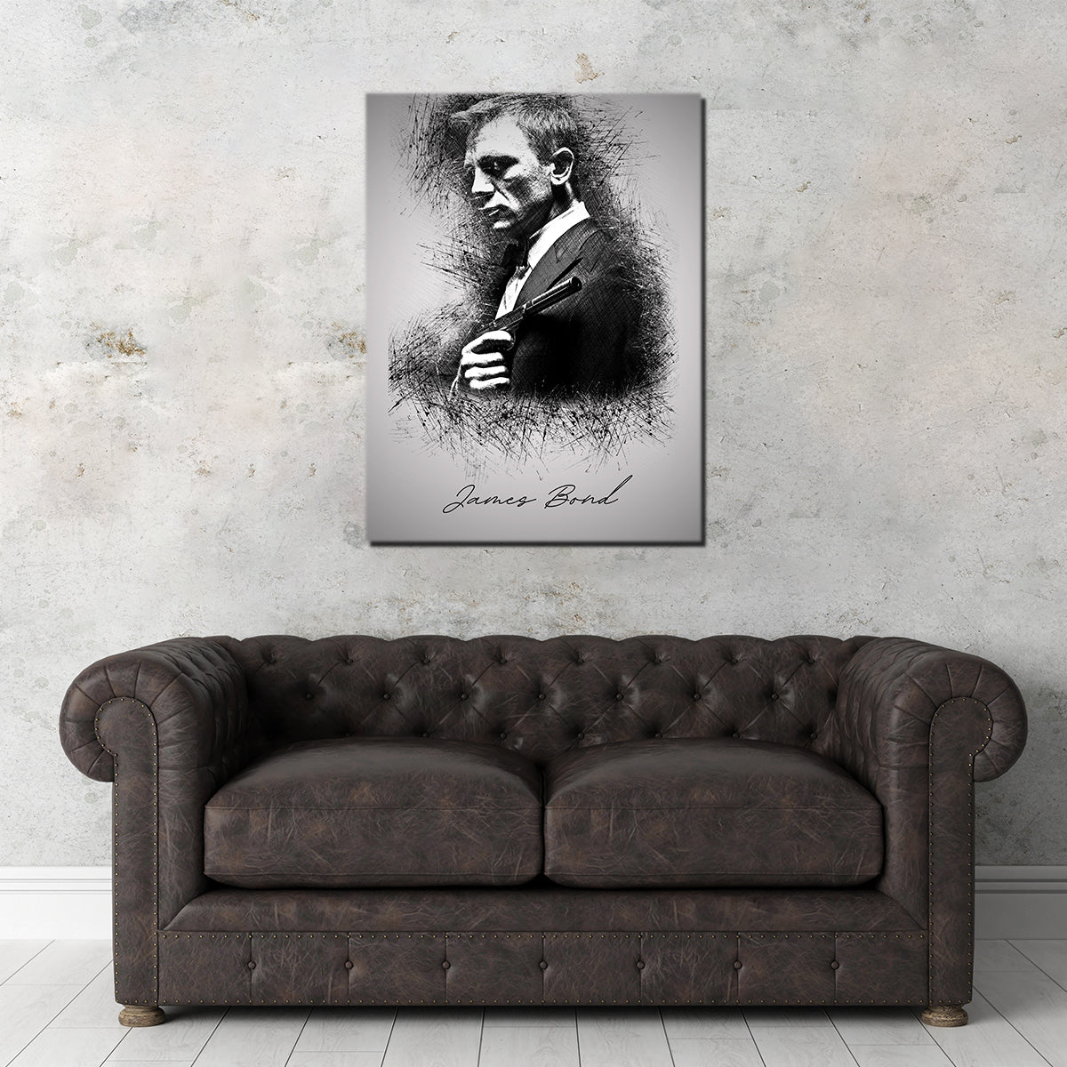Exclusive James Bond Silencer Wall Art - A Captivating Decor Piece