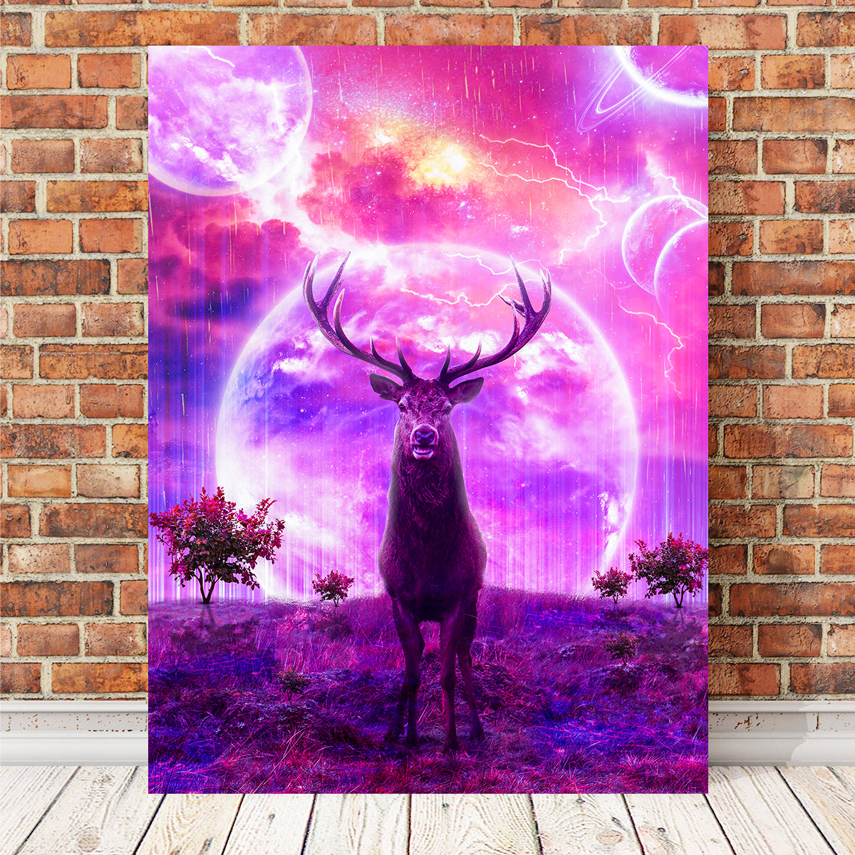Exquisite Deer Space Wall Art by INDOARC