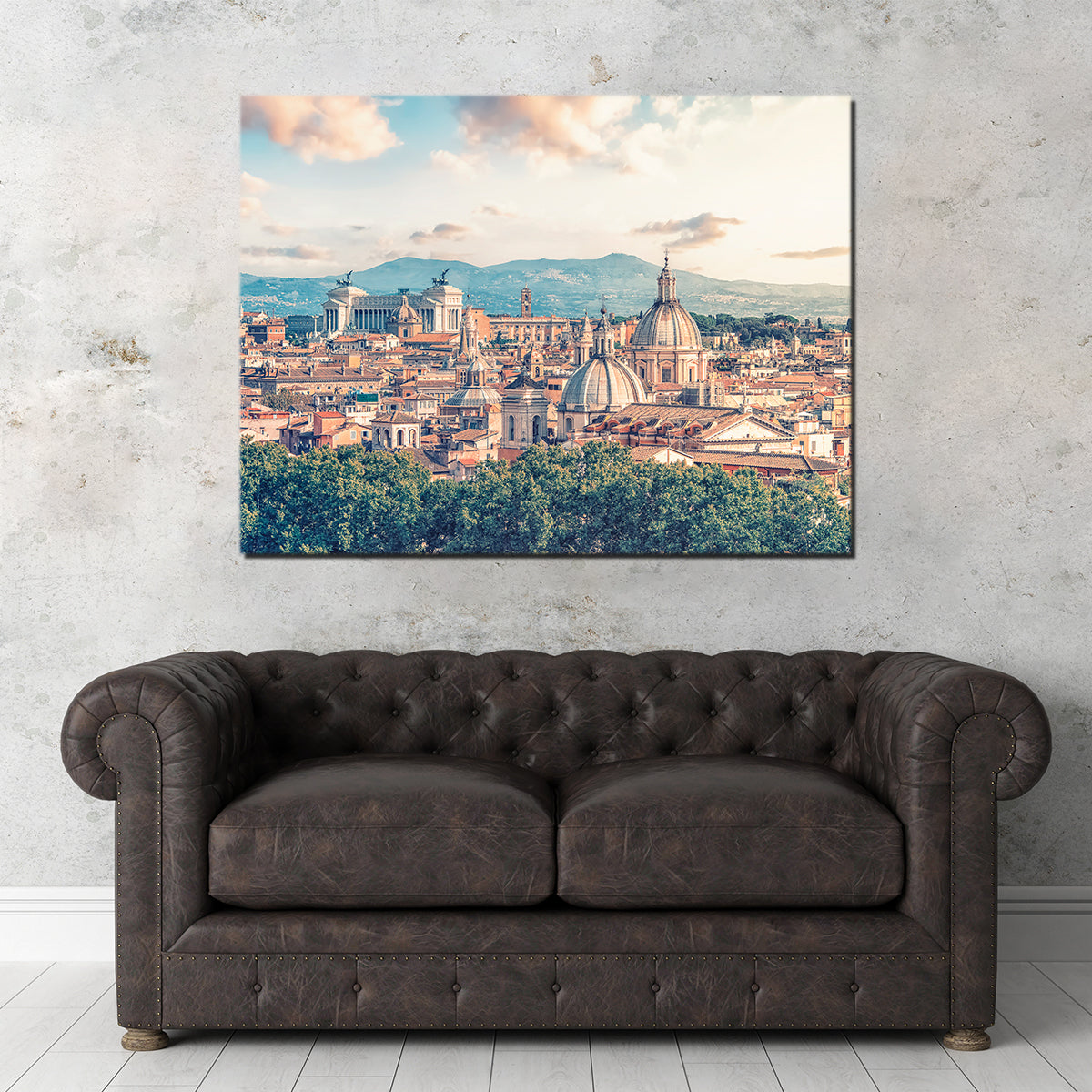 Exquisite Rome Roofs Wall Art by Manjik Pictures