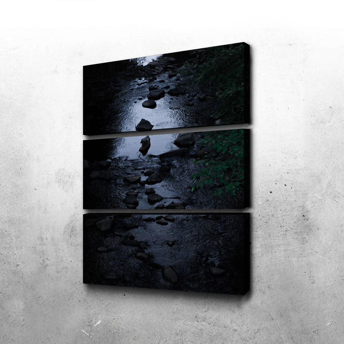 Stunning Black River Wall Art by Samejrich
