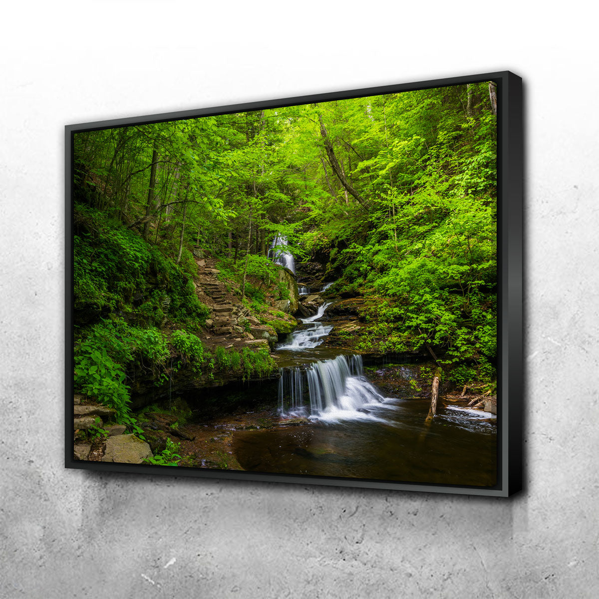 Stunning Ricketts Glen State Park Wall Art - Museum Quality Canvas on Sustainable Pine Frames