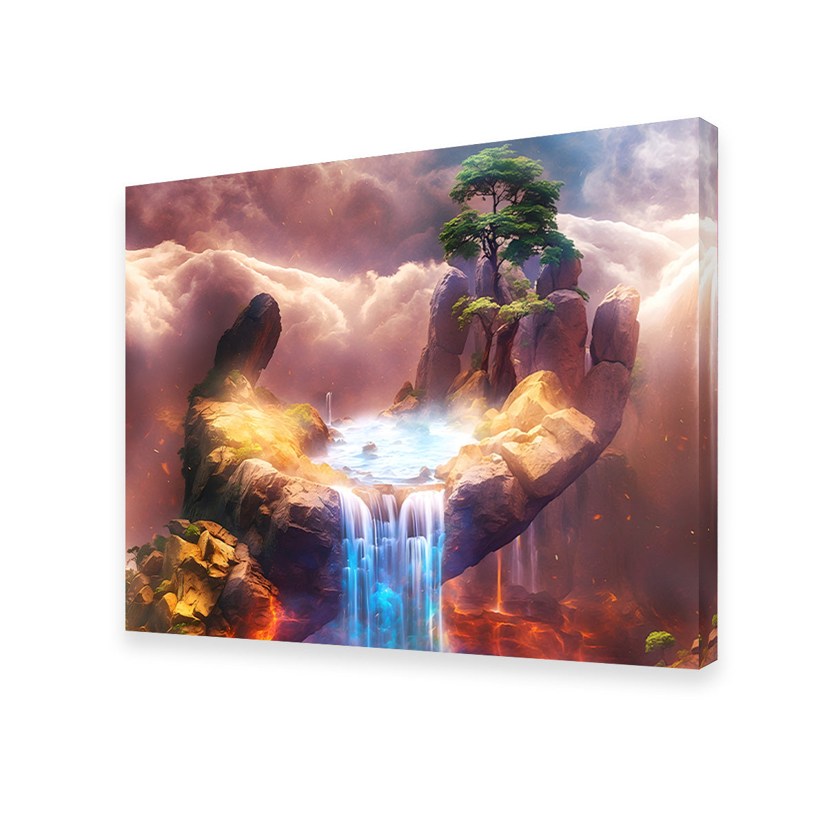 The Exquisite Artistry of Nature's Hand - Sustainable Kiln - Dried Pine Wood Framed Canvas Prints