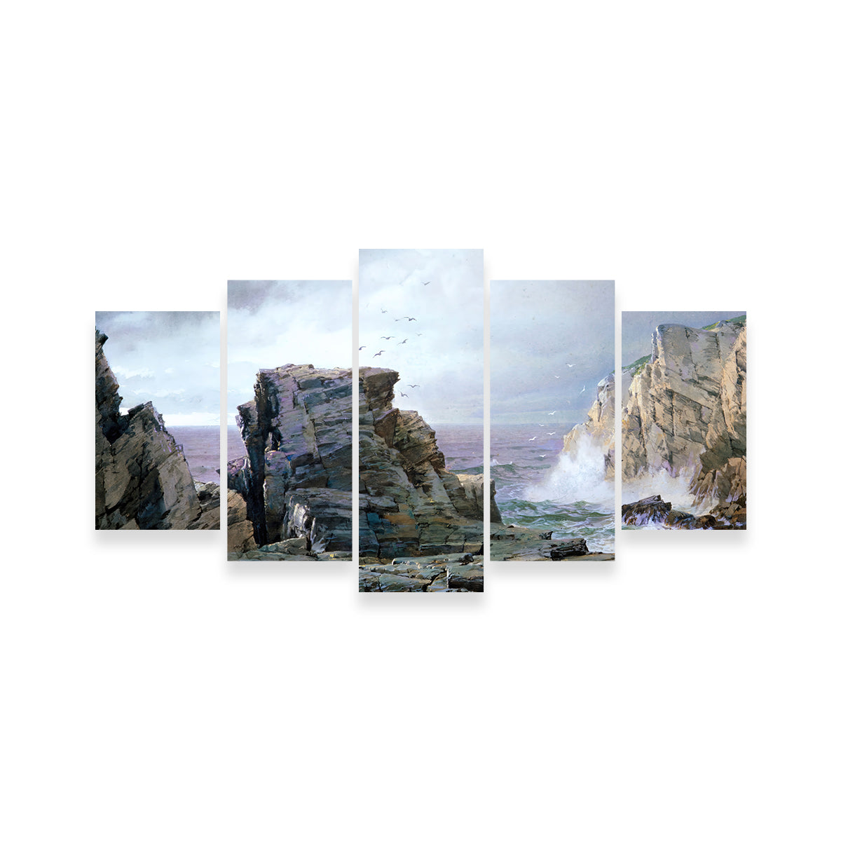 Stunning A Rocky Coast Wall Art by Denise Dundon