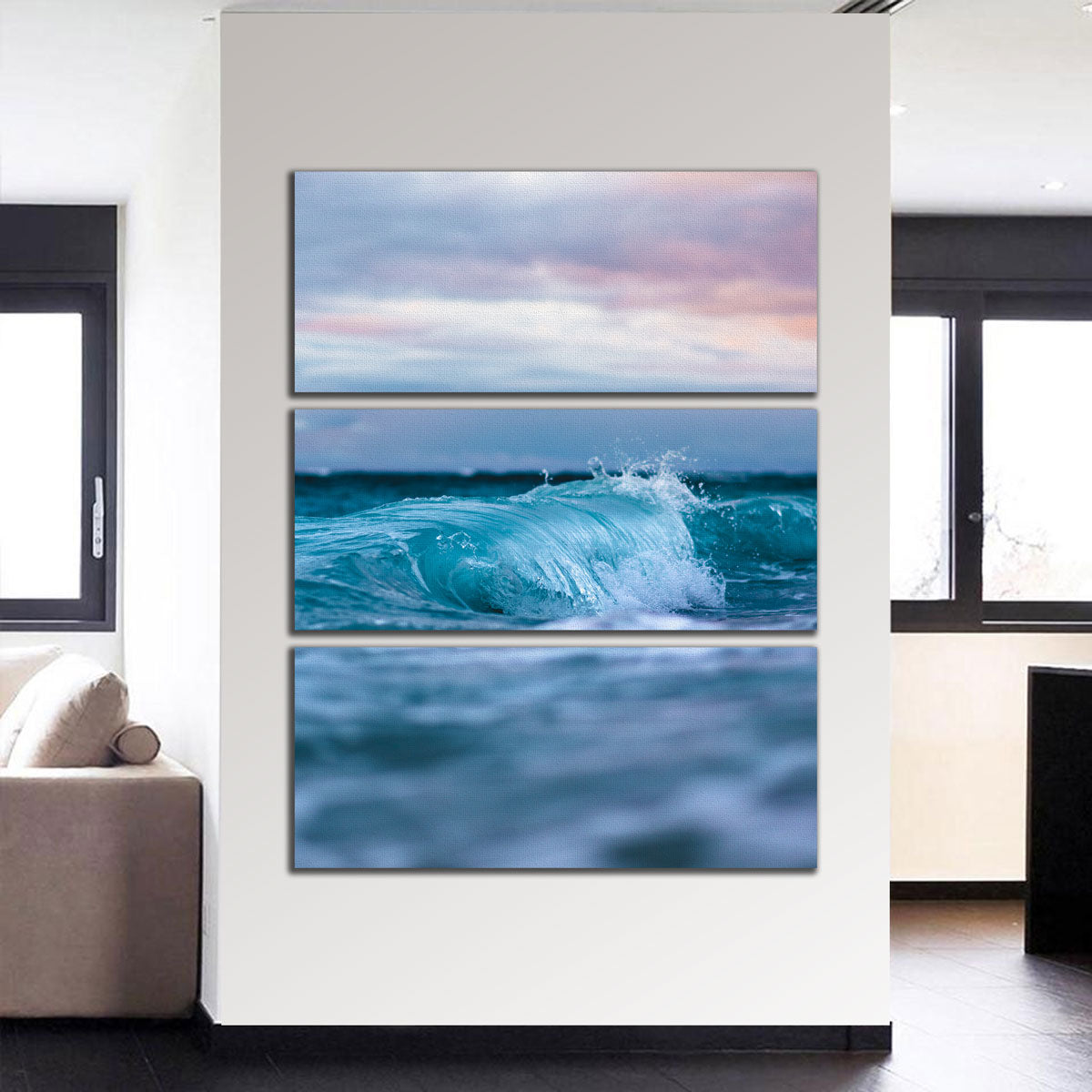 Stunning Blue Waves Wall Art by Lucas Moore