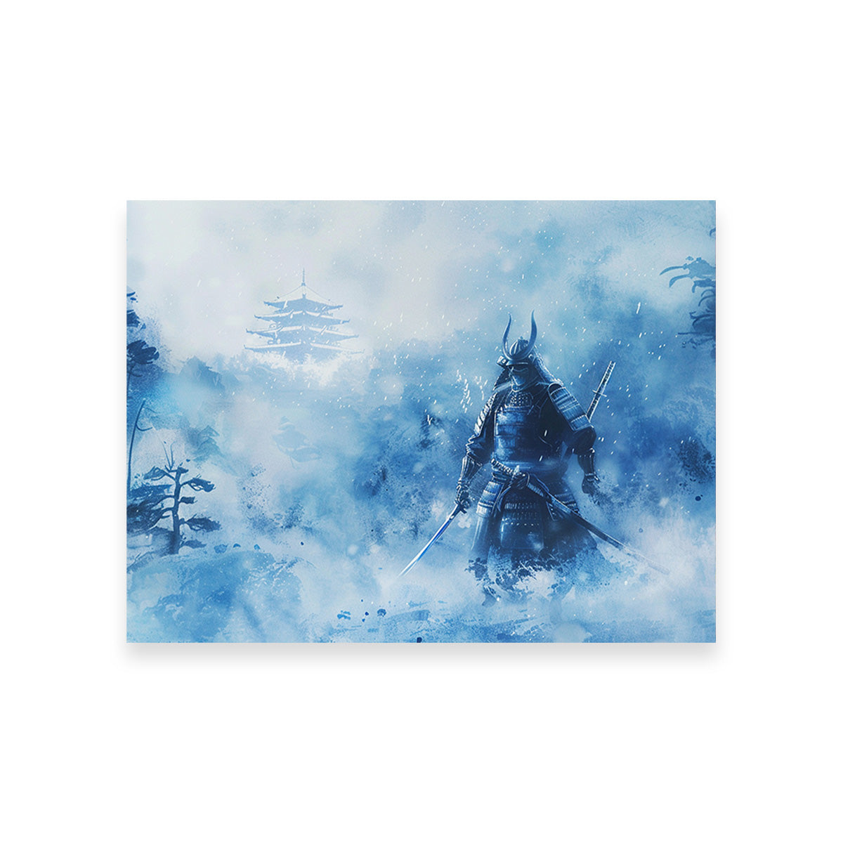 Stunning Samurai Misty Winter Forest Wall Art for Your Home Decor