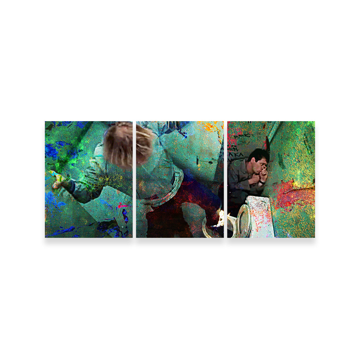 Dumb & Dumber Bathroom Stall - High - Quality Hand - Built Canvas Print