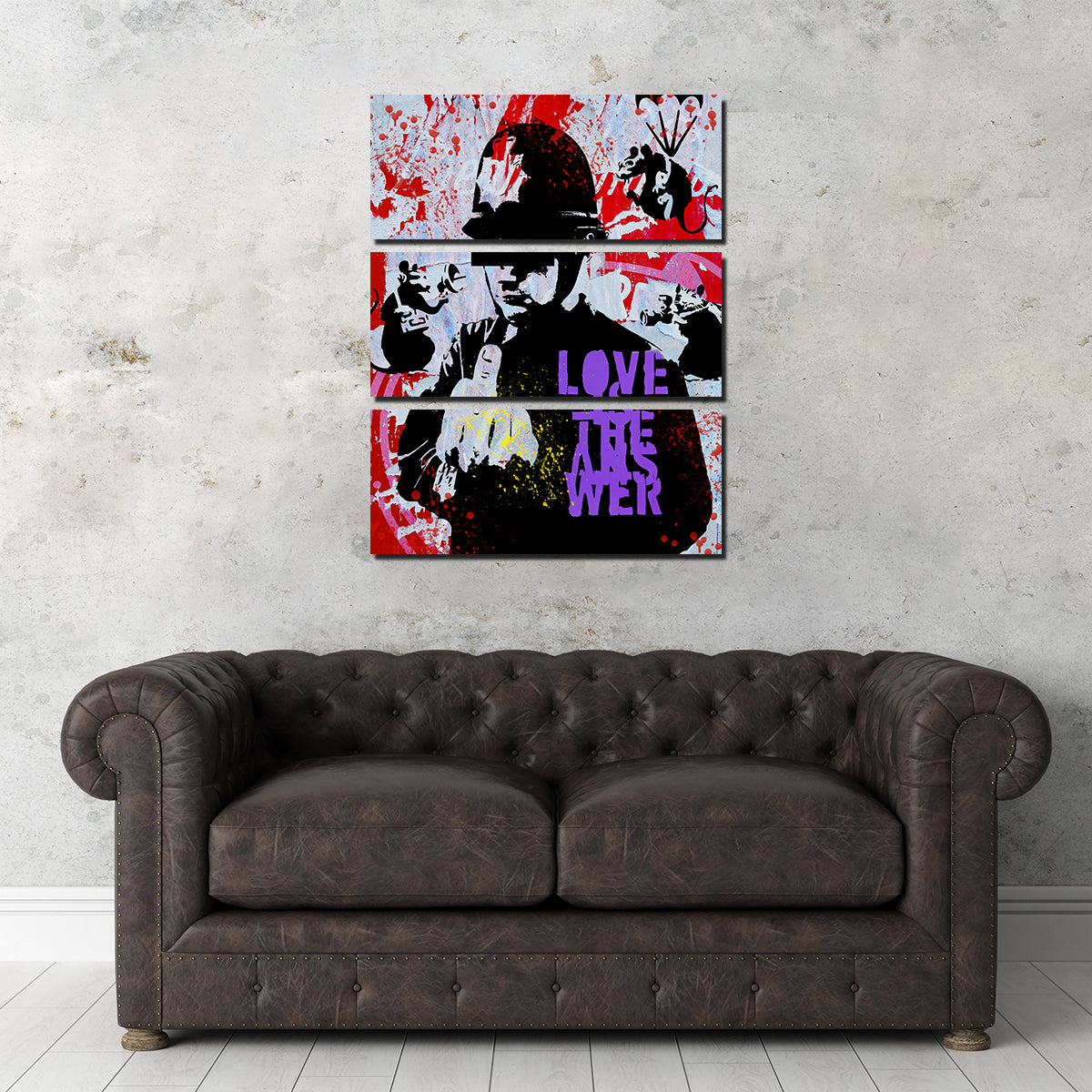 Inspiring 'Love Is the Answer' Wall Art by Stephen Chambers