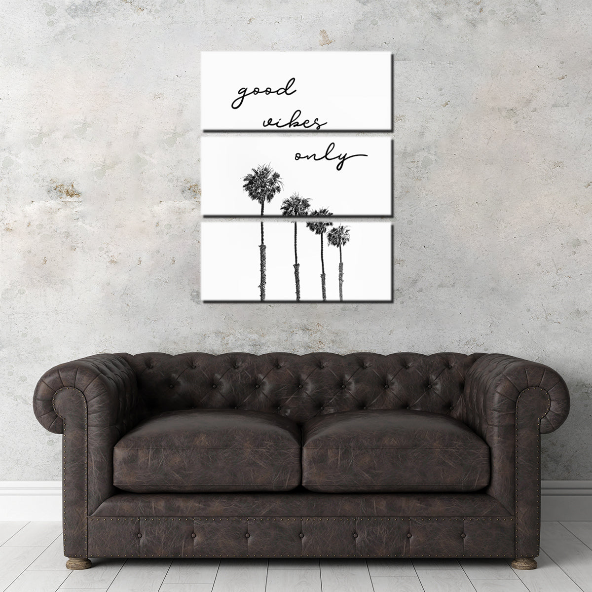 Palm Trees - Good Vibes Only Wall Art: Sustainable and High - Quality Decor