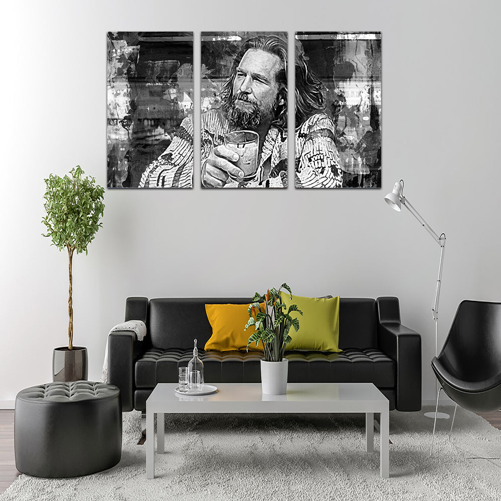 The Dude Grayscale High - Quality Wall Art for Home Decor
