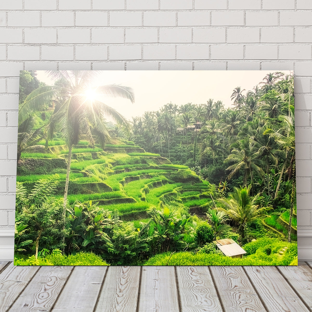 Tegallalang Wall Art - Premium Handmade Canvas with Sustainable Pine Wood Frames