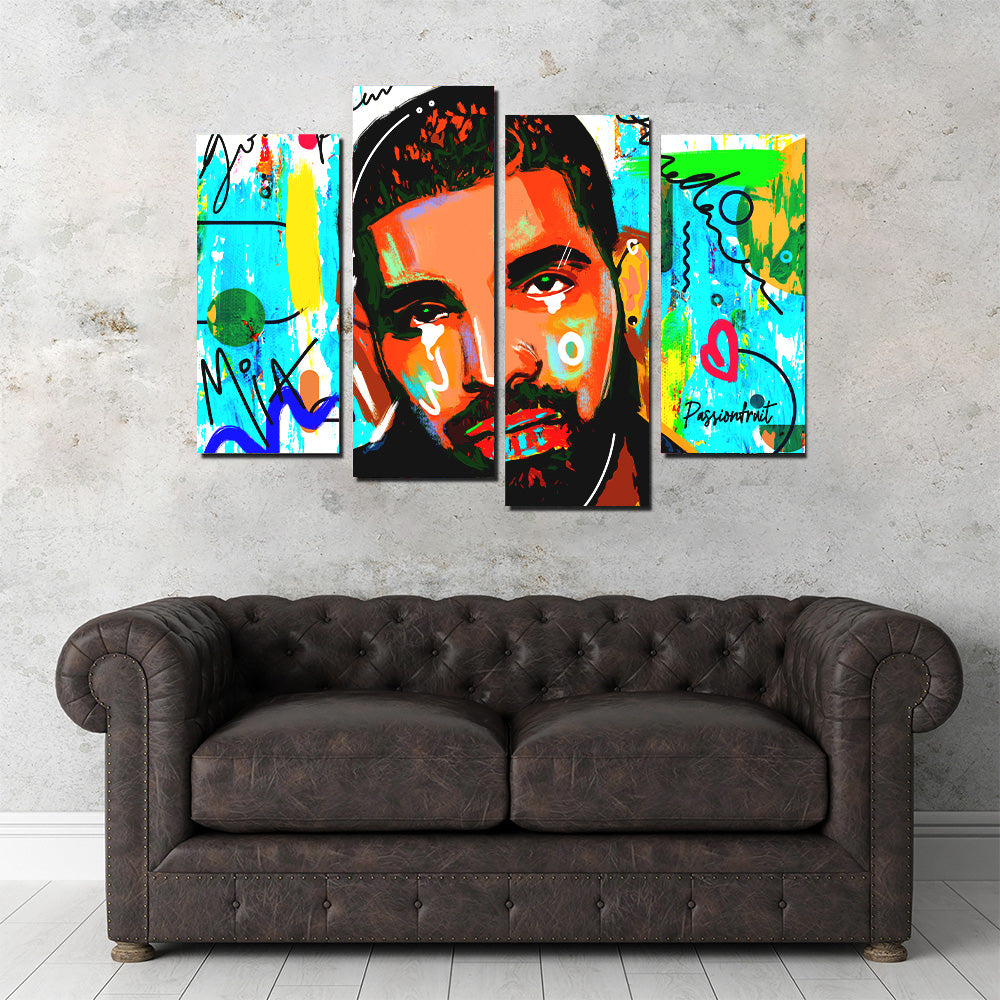 Unique Drake Graffiti Wall Art by Studiodtalk