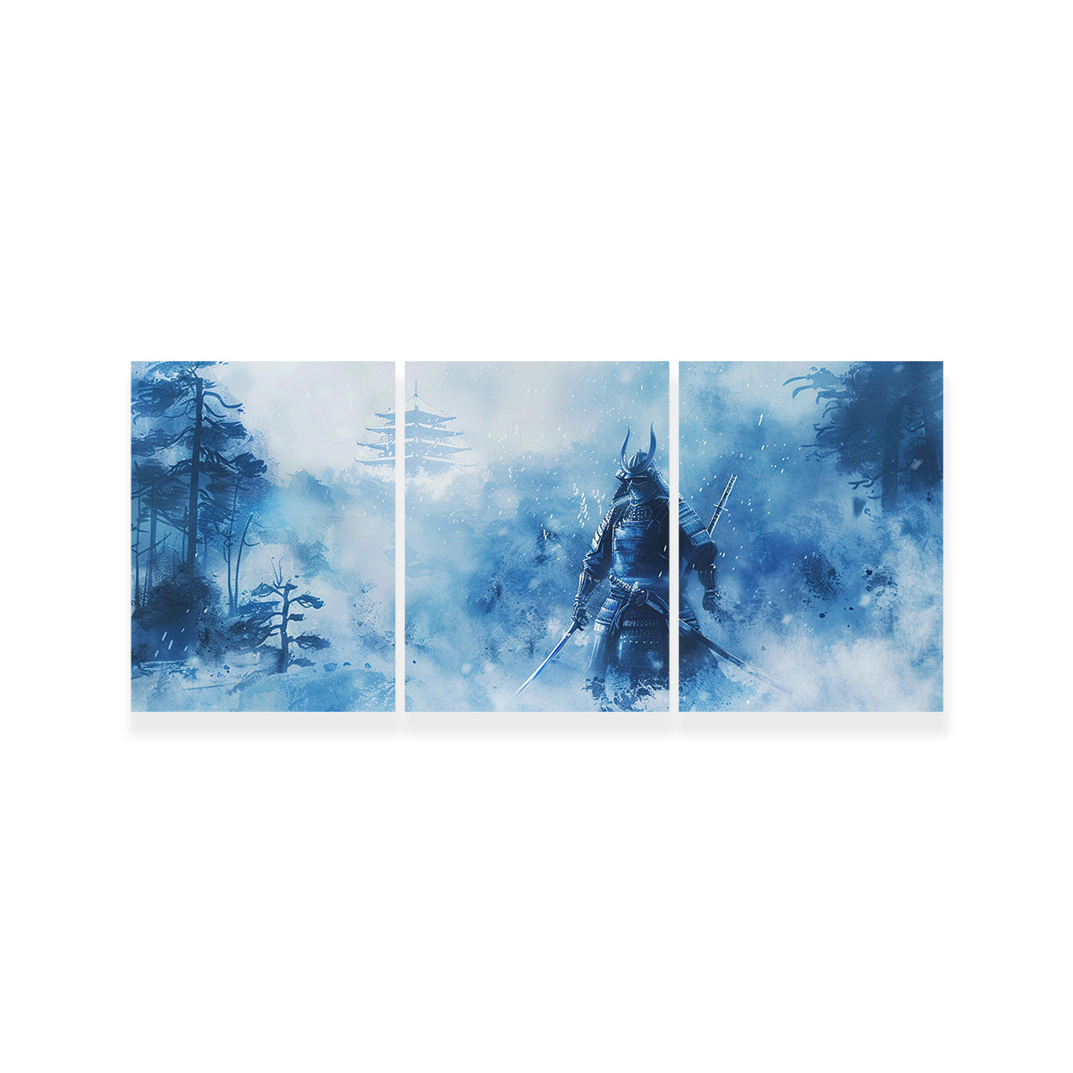 Stunning Samurai Misty Winter Forest Wall Art for Your Home Decor