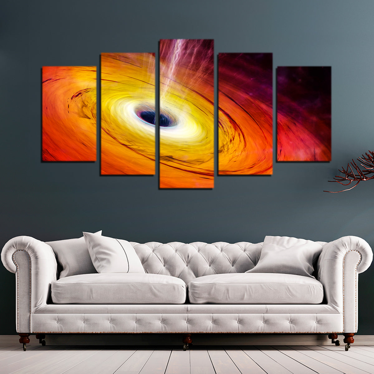 Stunning Spacescape Black Hole Wall Art for Home Decor