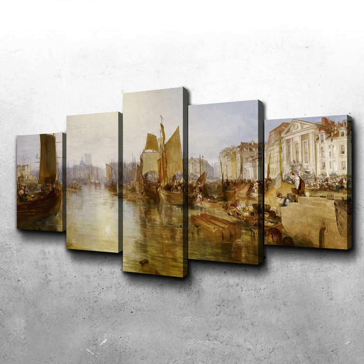 Stunning The Harbor of Dieppe Wall Art by Joseph Mallard William Turner