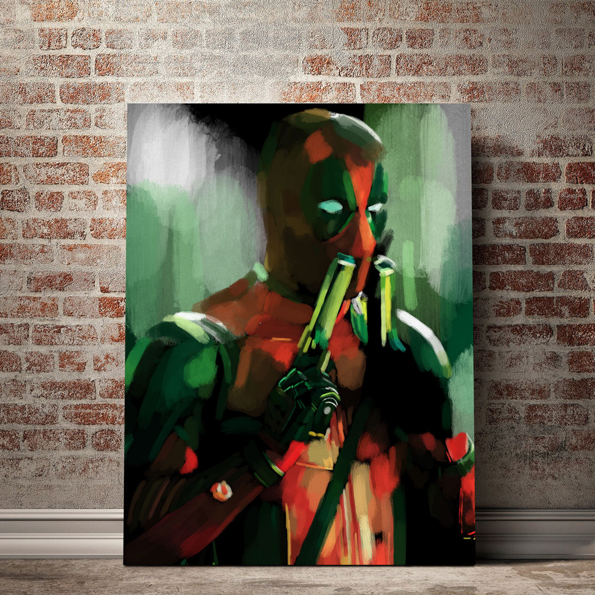Exciting Deadpool With Guns Wall Art for Your Home Decor