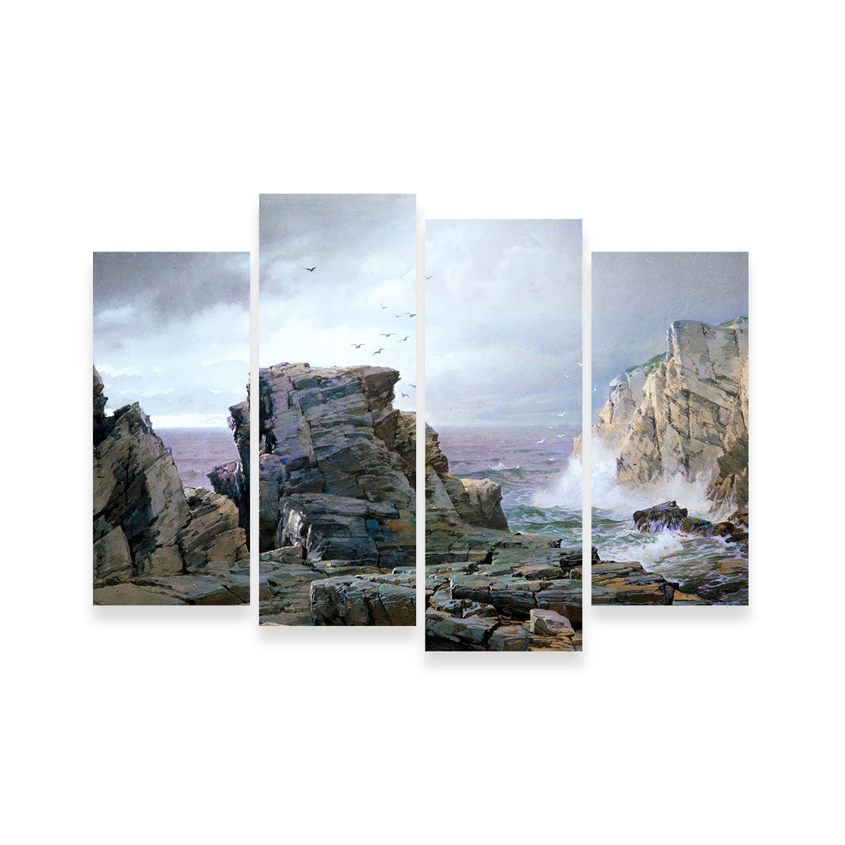 Stunning A Rocky Coast Wall Art by Denise Dundon