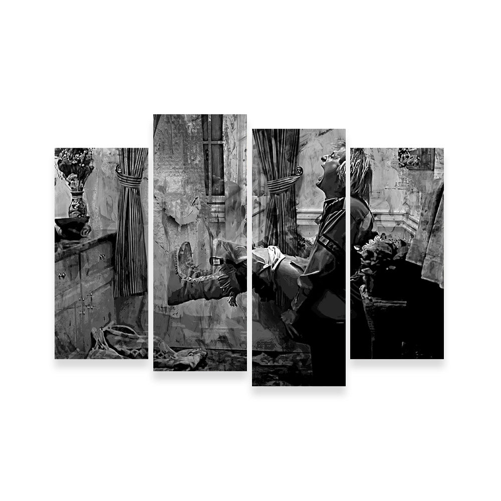 Eye - catching Dumb & Dumber Grayscale Bathroom Decor Wall Art