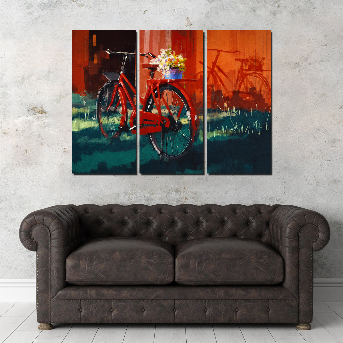 Exquisite Vintage Bicycle Wall Art Painting
