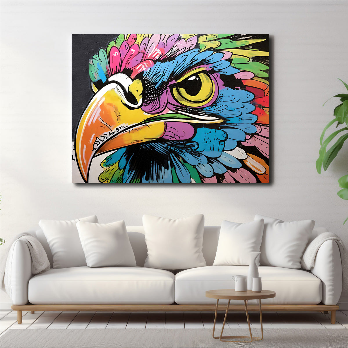 Stunning Hawk Graffiti Wall Art by Stephen Chambers