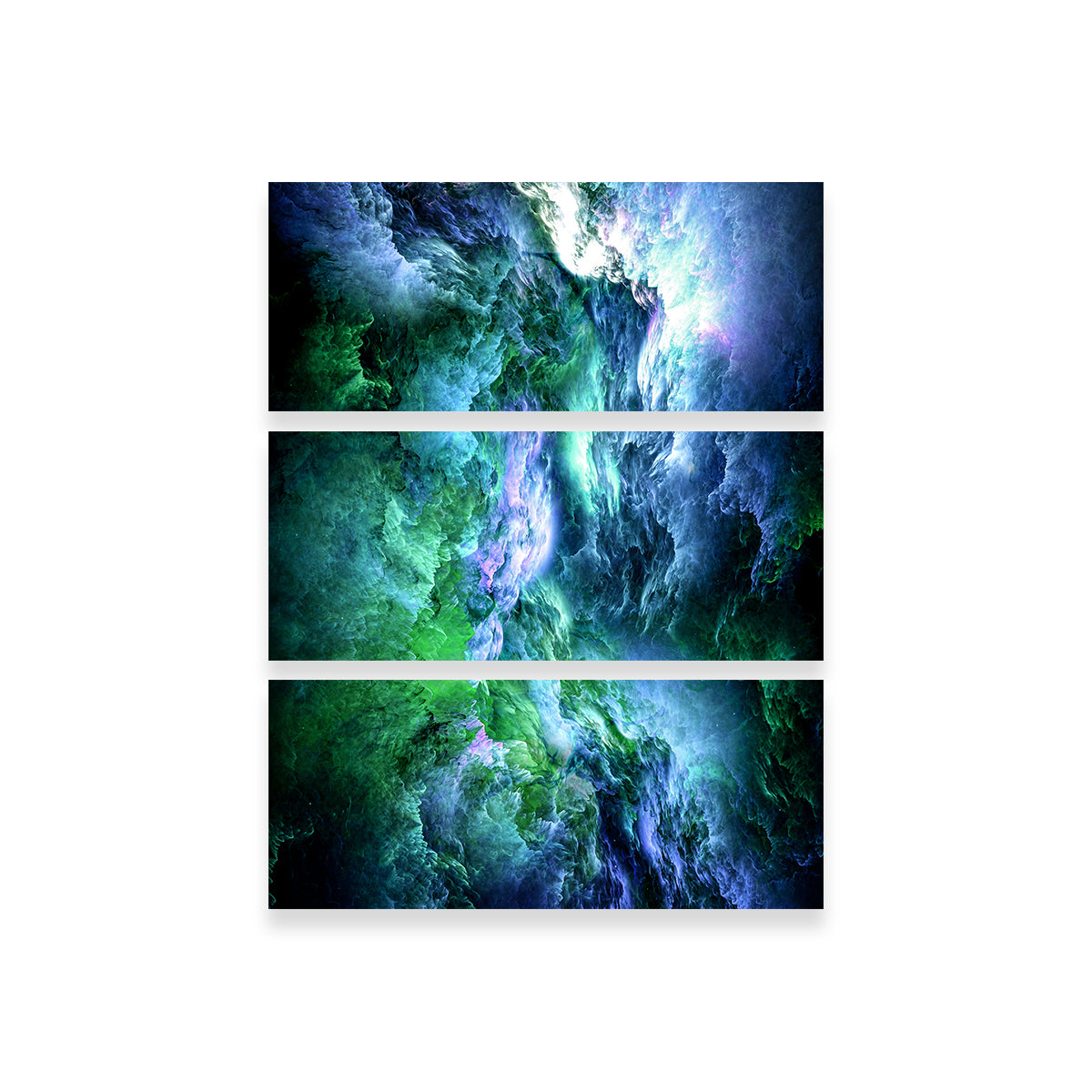 Stunning Space Dust Nebula Green Wall Art - Ideal for Home Decor