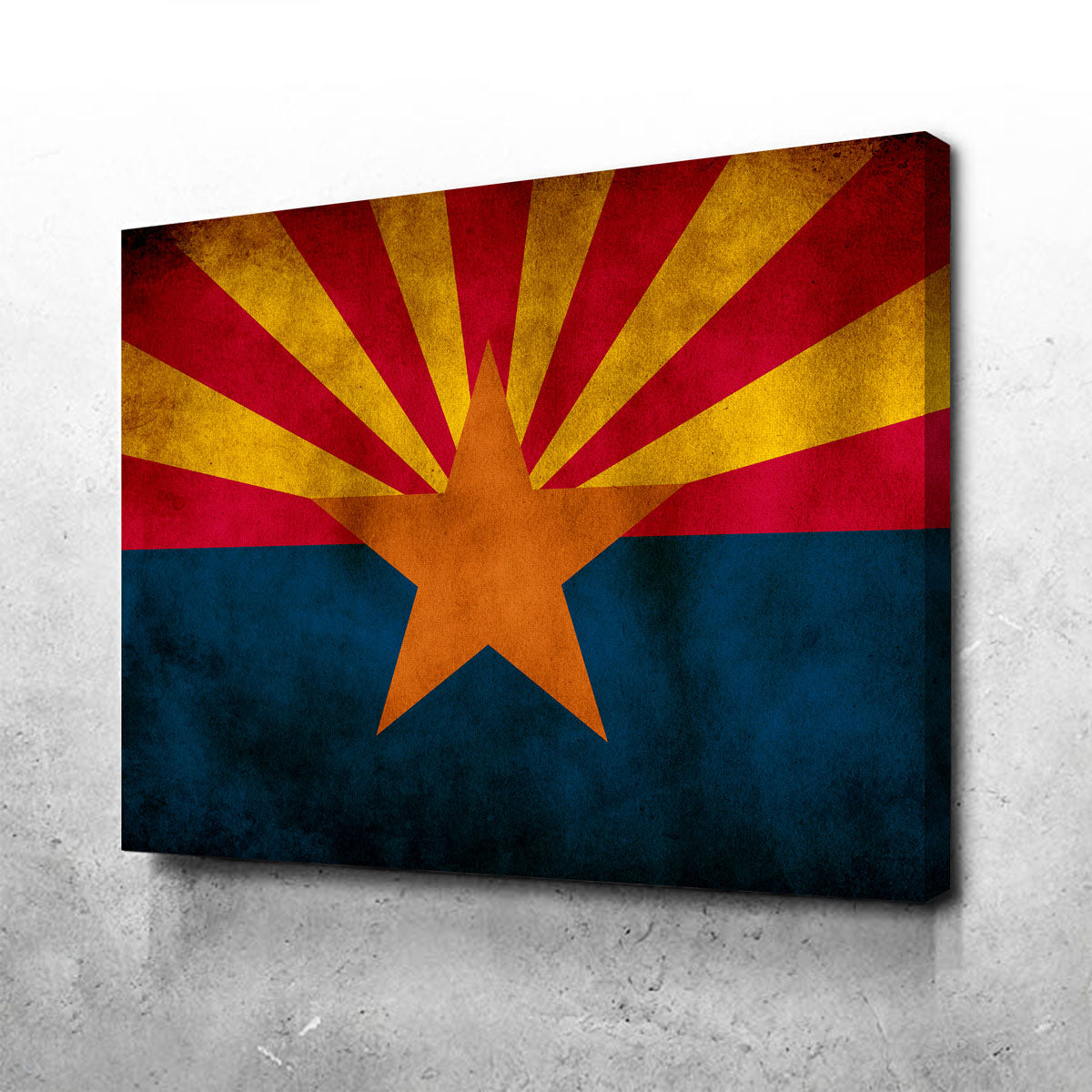 Stunning Grunge Arizona State Flag Wall Art for Unique Home Decor