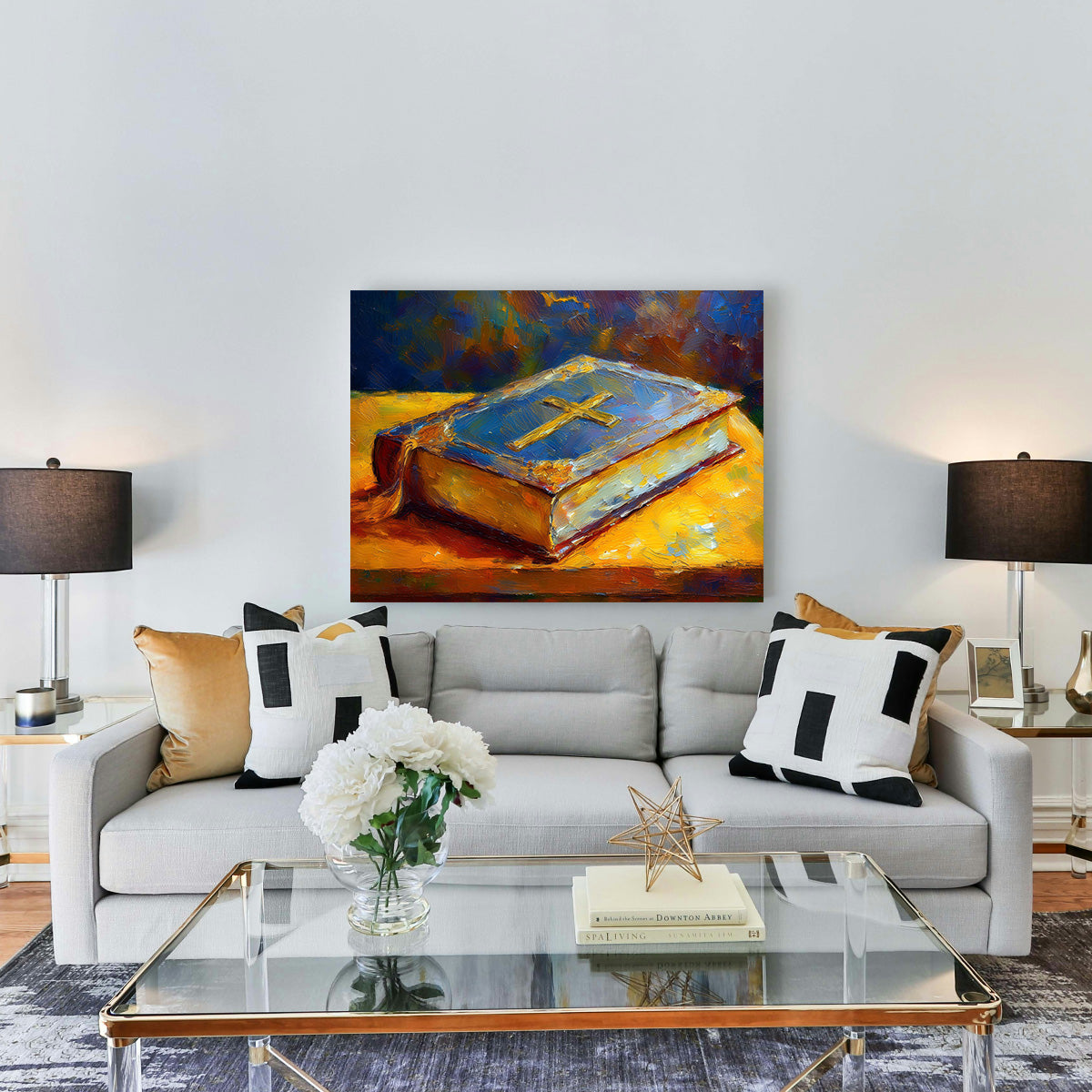 Exquisite The Bible Wall Art with Sustainable Wood Frame
