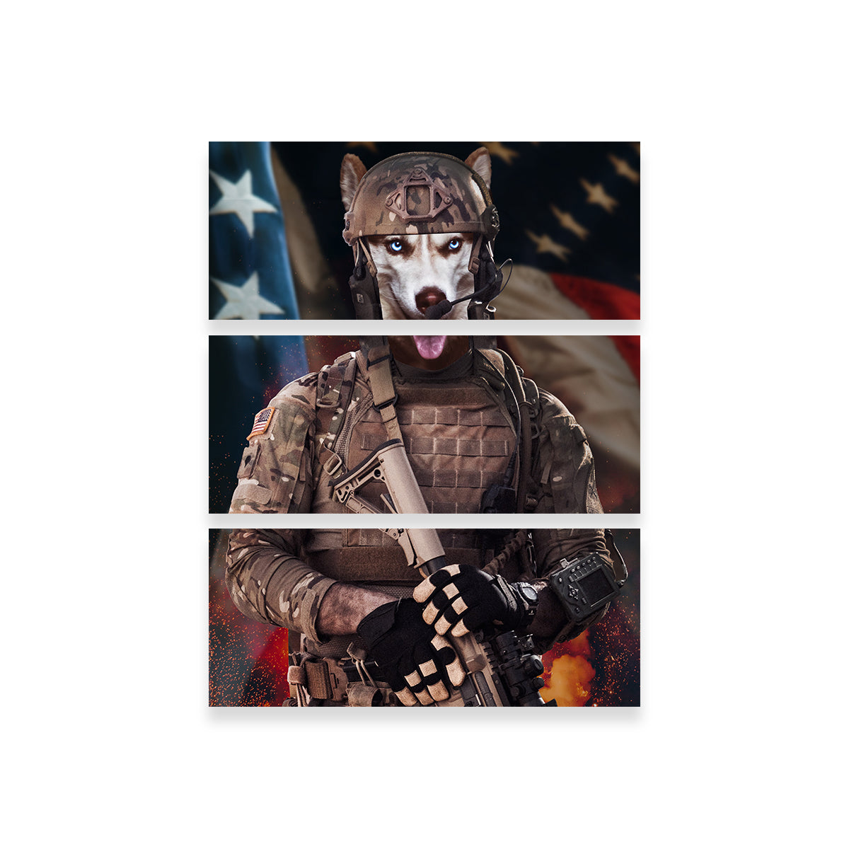 Stunning Doggy Soldier Wall Art by INDOARC