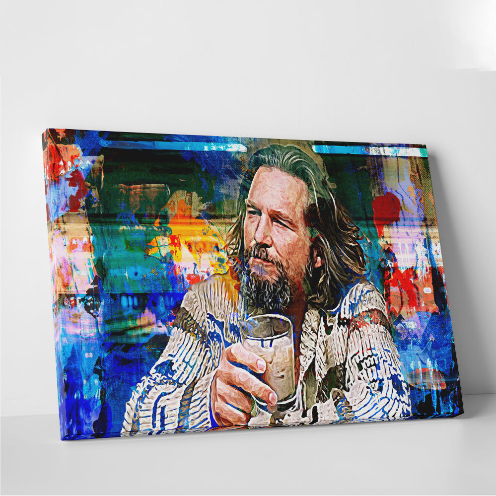 The Dude Vintage Blue Wall Art - Stunning Kiln - Dried Pine Framed Canvas