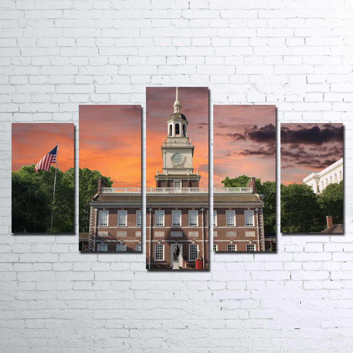 Stunning Independence Hall Sunset Wall Art for Your Home Decor