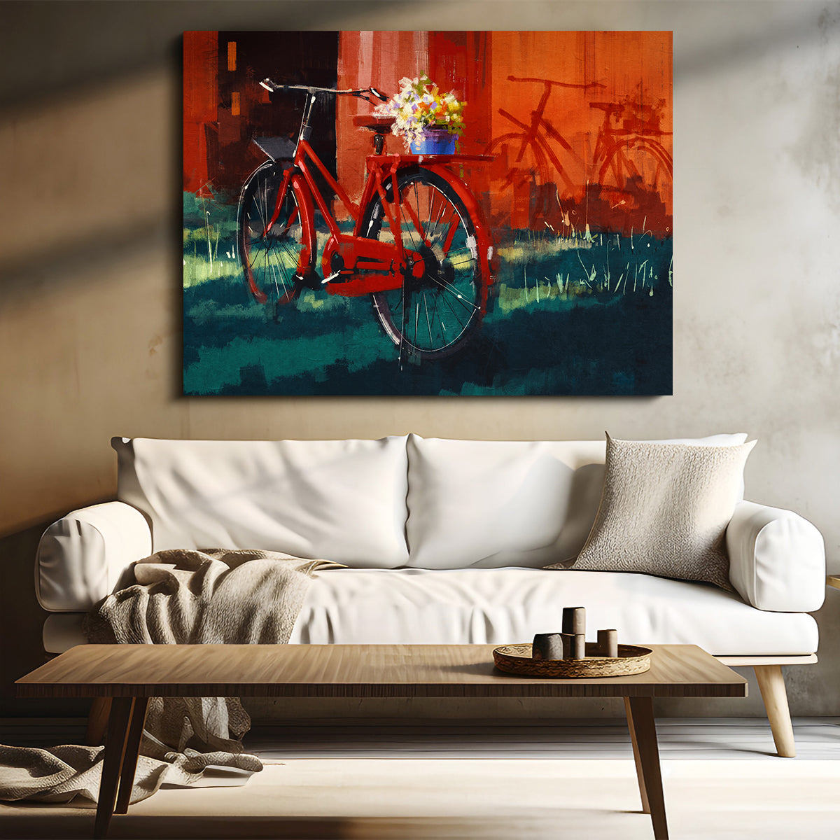 Exquisite Vintage Bicycle Wall Art Painting