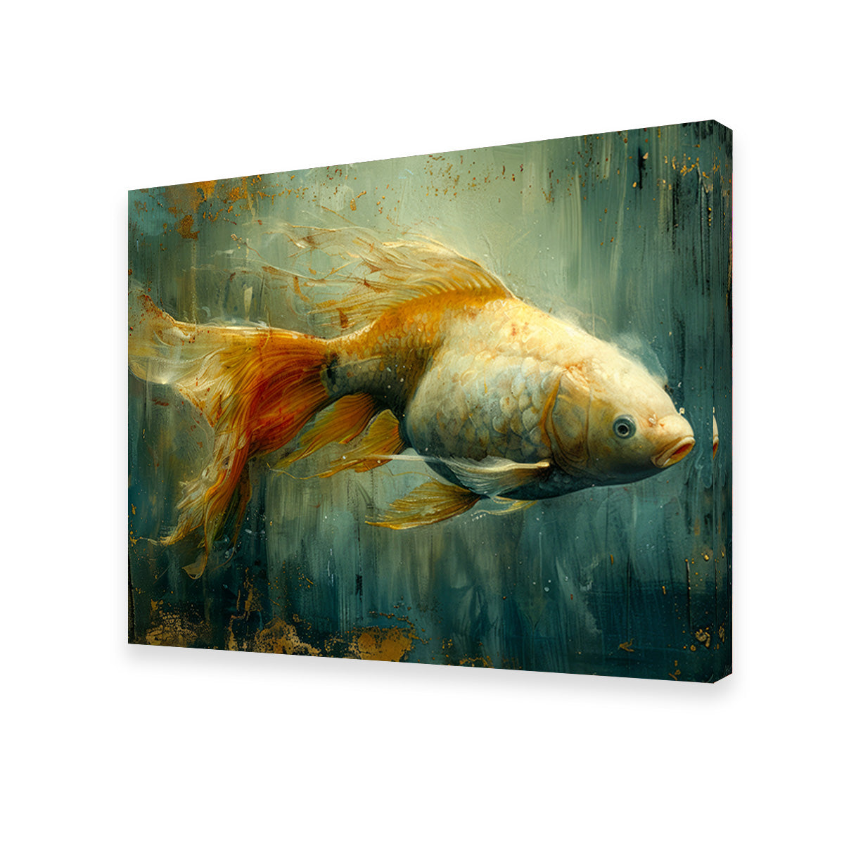 Stunning Golden Koi Fish Wall Art for Elegant Home Decor