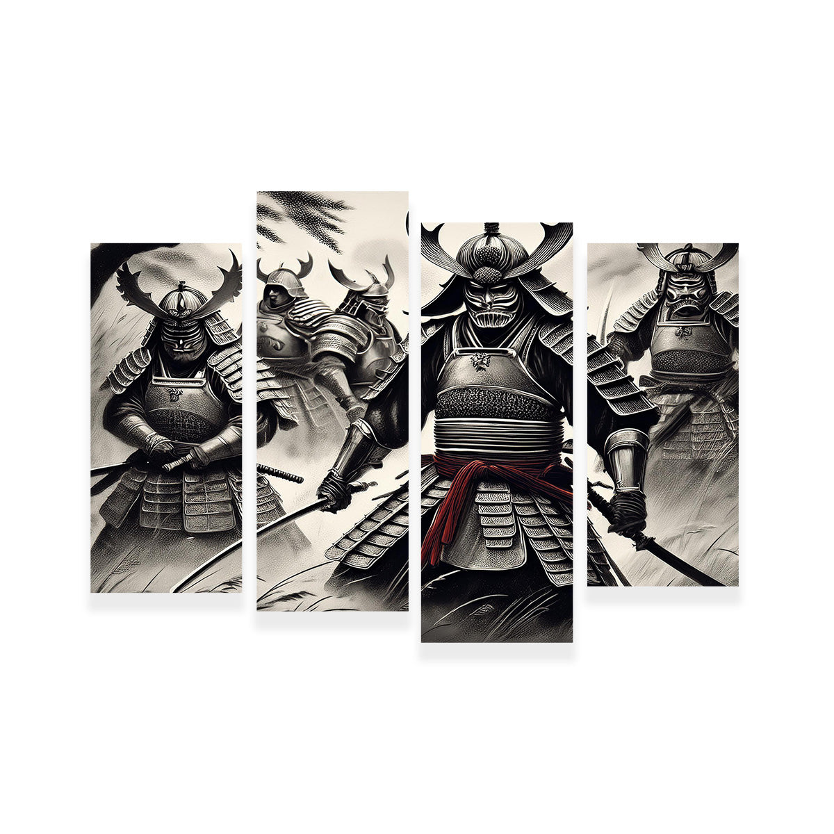 Authentic Samurai Battlefield Wall Art - Museum-Quality Canvas Print