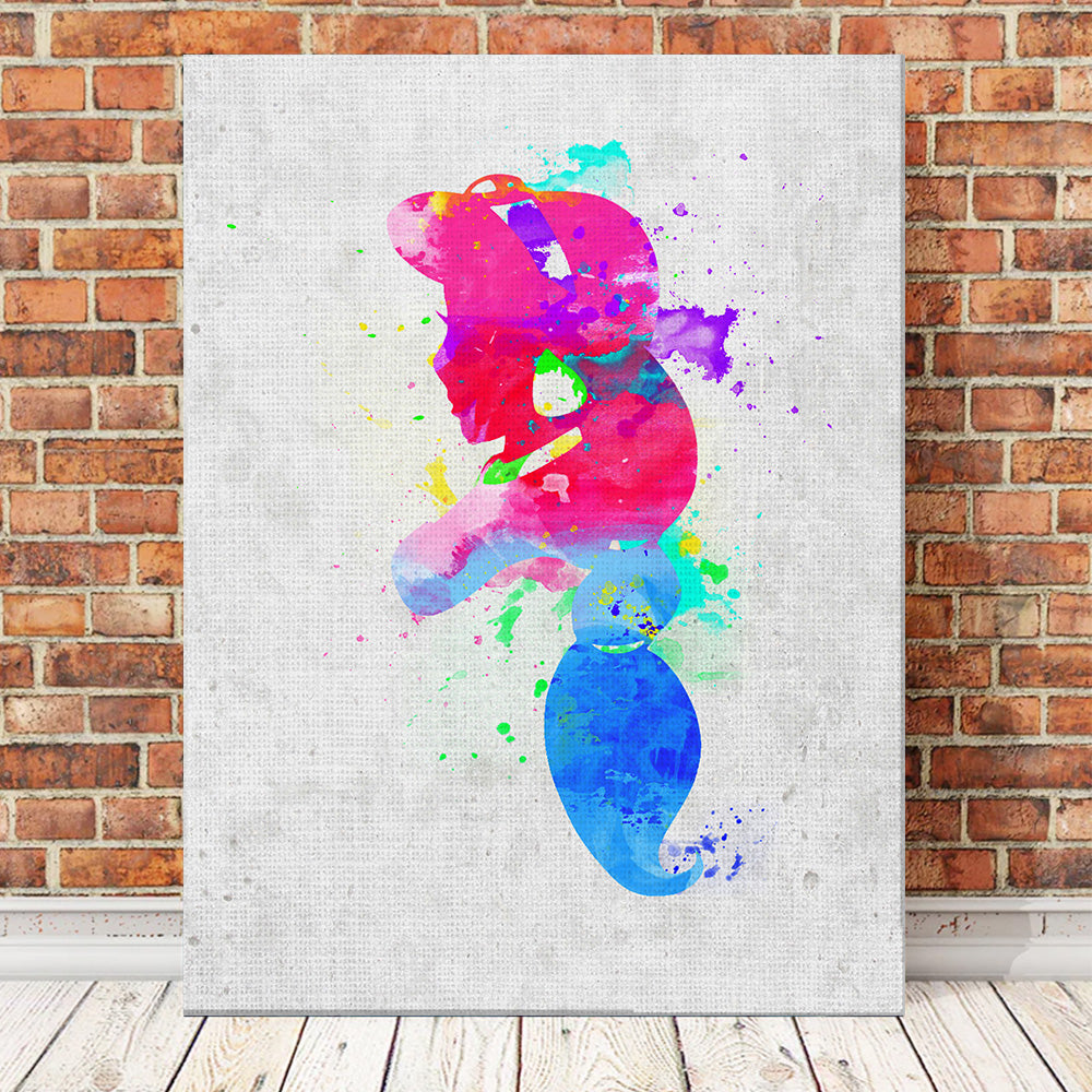 Stunning Jasmine Watercolour Splash Art Wall Art by Studiodtalk